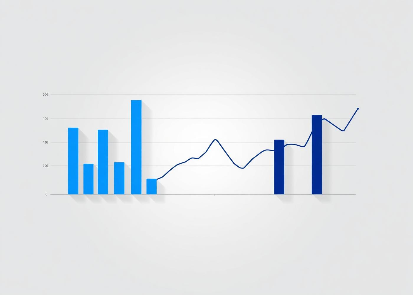 Abstract financial data visualisation in brand blues